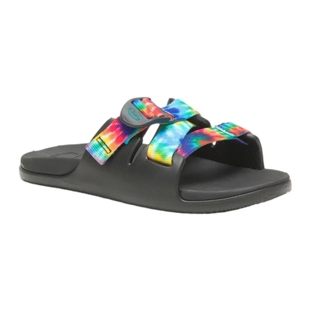 Chaco Chillos Slides for Kids‎ Dark Tie Dye Slip On Sandals Size 5